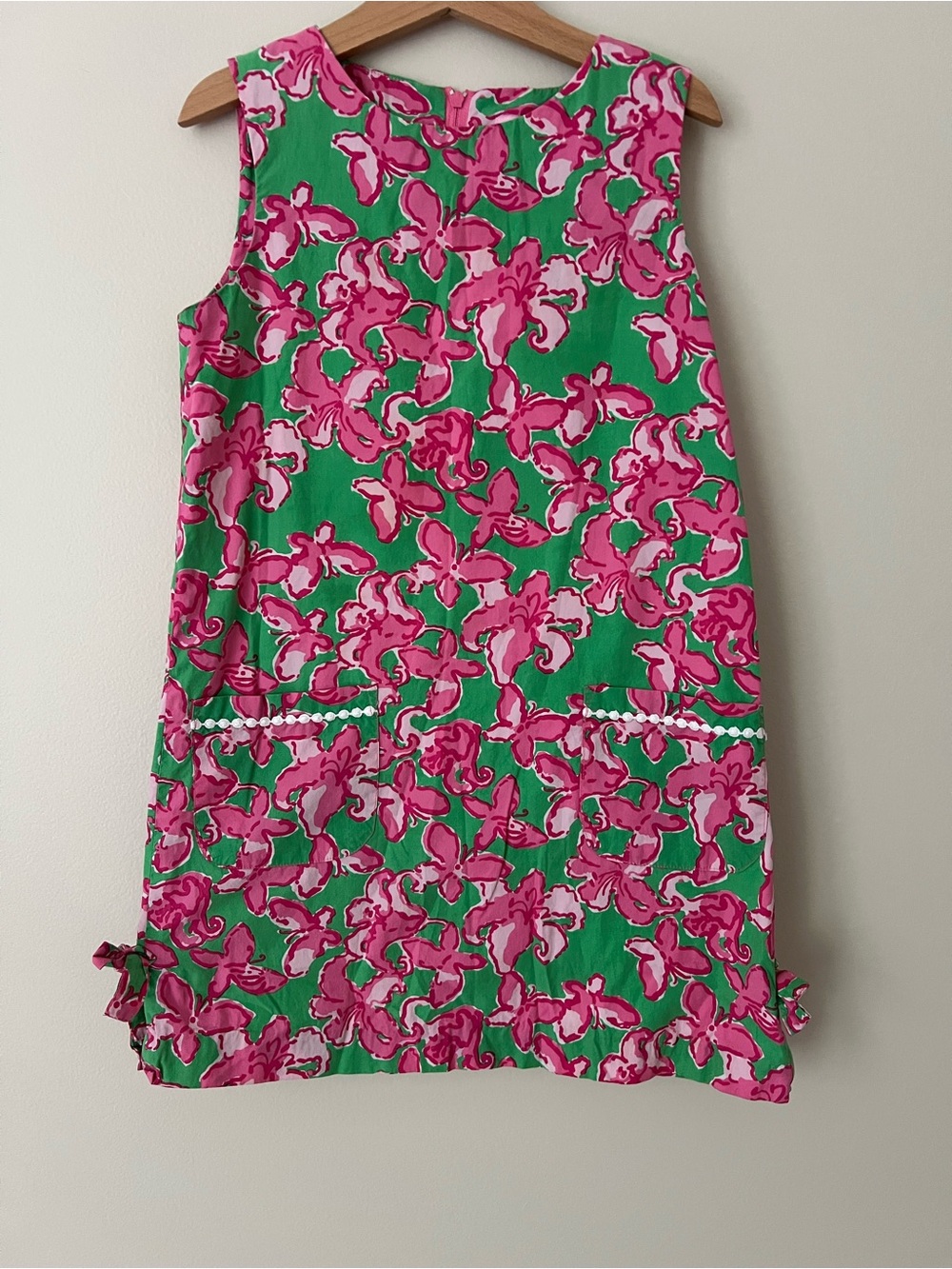 Lilly Pulitzer | Girls’ Pink & Green Butterfly Pattern Dress Size 8